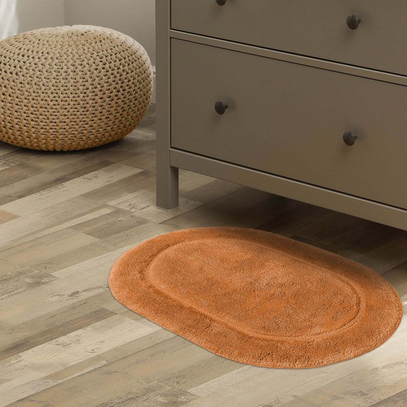 Non-Slip Machine Washable Solid Cotton 2 Piece Bathroom Rug Set by Blue Nile Mills, 4 of 8
