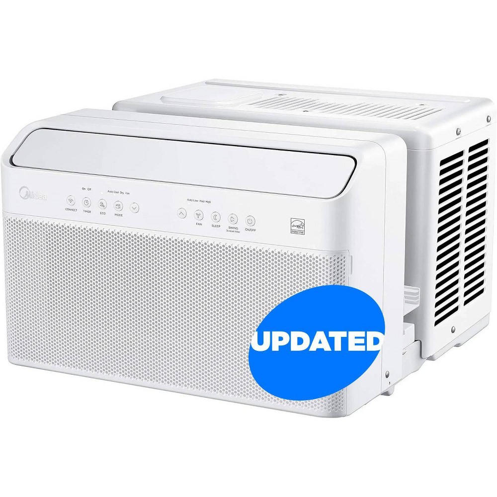 midea 12000 btu doe smart inverter u-shaped window air conditioner with energy star 550 sq. ft.