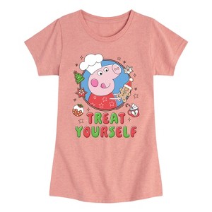 Girls' - Peppa Pig - Christmas Cookies Treat Yourself Fitted Short Sleeve Graphic T-Shirt - 1 of 4