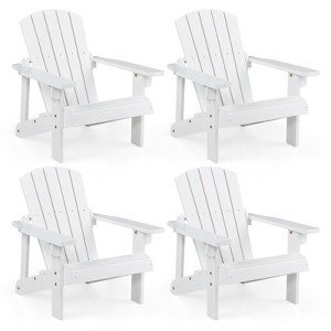 Infans Set of 4 Kid's Adirondack Chair Patio Wood High Backrest Arm Rest Outdoor - 1 of 4