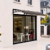 VINGLI Window Awning Door Canopy Exterior, 40" x 80" Awnings for Doors Polycarbonate Cover Patio Door Awning (Brown Board & Black Bracket) - 2 of 4