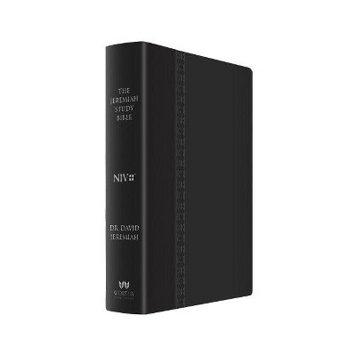 The Jeremiah Study Bible, NIV (Large Print, Black W/ Burnished Edges) Leatherluxe W/Thumb Index - by  David Jeremiah (Leather Bound)