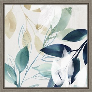 Amanti Art Green Sleeves II (Leaves) by Isabelle Z Canvas Wall Art Print Framed 16 x 16-in. - 1 of 4
