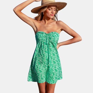 Women's Green Ditsy Floral Sweetheart Mini Tube Dress - Cupshe - 1 of 4