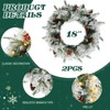 SEVOBAL Wreaths 2 Pack 18in Snow Flocked Christmas Wreath Artificial Xmas Wreath with 140 Tips for Wall Xmas Party Decorations, Green, 18"*5"*18" - 2 of 4