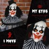 Bella Depot Outdoor Halloween Decoration Striped Clown Animatronic, Sound and Motion Activated Animated Prop - 4 of 4