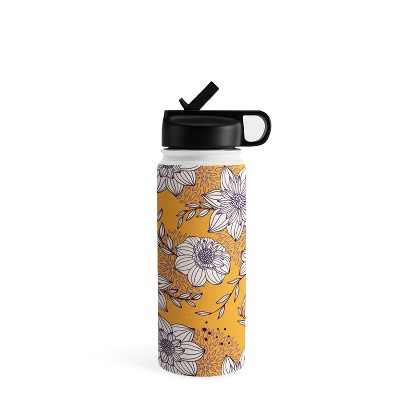 Lebrii Freya Flowers 12 oz Water Bottle with Sport Lid - Society6