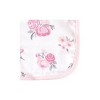 Hudson Baby Infant Girl Cotton Muslin Washcloths, Pastel Floral, One Size - 3 of 4