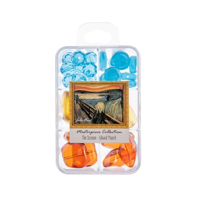 John Bead Masterpiece Collection Mixed Glass Bead Box The Scream by Edvard Munch 85g