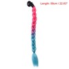 Unique Bargains Helmet Decor Pigtail Gradient Blue Dark Pink 22.83" - 2 of 4
