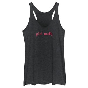 Women's Lost Gods Girl Math Old English Racerback Tank Top - 1 of 4