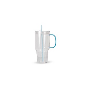 32 fl oz Large Glass Tumbler Blue - Bullseye's Playground : Target