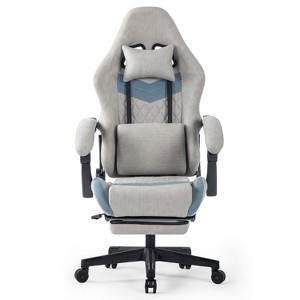 Dronkon Ergonomically Adjustable Esports chair, Equipped with Headrests and Waist Pillows, Adjustable Height, Suitable for Offices and Gaming Rooms - 1 of 4