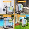 Whizmax Pool Towel Rack,Outdoor PVC Trapedozal Poolside Storage Organizer with Wheels,5 Bars,Stores Floats and Paddles,Towel Stand for Pool,Indoor - 4 of 4