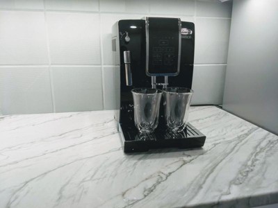 DeLonghi Dinamica Automatic Iced Coffee & Espresso Machine, White #ECA –  ECS Coffee