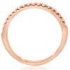 Pompeii3 1/4ct Diamond Ring Stackable Engagement Womens Wedding Band 14K Rose Gold - image 2 of 4