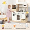Infans Kids Pretend Play Kitchen Wooden Toy Playset with LED Lighting & Coffee Maker - 4 of 4