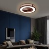 YIYIBYUS 22Inch Indoor 2 Colors Change LED Red Wood Framed Ceiling Fan - 3 of 4