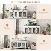 Acekool 71" Dual Dog Crate Furniture - Storage Drawers & Adjustable Divider - 3 of 4