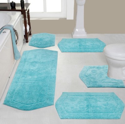 Waterford Collection Cotton Tufted Set of 5 Bath Rug Set - Home Weavers