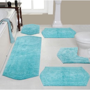 Waterford Collection Cotton Tufted Set of 5 Bath Rug Set - Home Weavers - 1 of 4