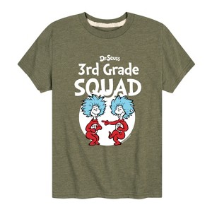 Boys' - Dr. Seuss - 3rd Grade Squad Thing 1 and Thing 2 Short Sleeve Graphic T-Shirt - 1 of 4