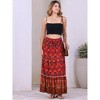 INSPIRE CHIC Women's Boho Floral Smocked High Waist A-Line Maxi Skirts - 3 of 4