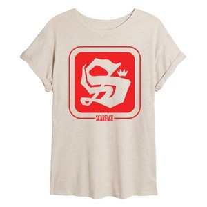 Women's - Scarface - Logo Symbol Oversized Graphic T-Shirt - 1 of 4