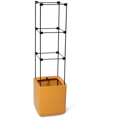 Gardener's Supply Company Oasis Self Watering Tomato Planter with Trellis | 16" High Outdoor Planting Container with Built-in Water Reservoir &