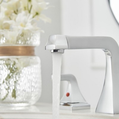 Polished Chrome Widespread 2-Handle Bathroom Sink Faucet