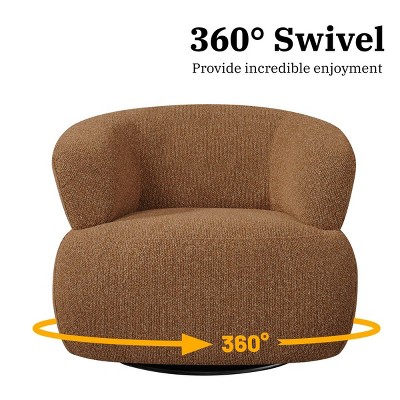 Nebula Vortex 33.1''Swivel Barrel Accent Chairs Upholstered Living Room Round Armchair