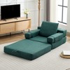 HYEORY Modern Fold Down Chair Flip Out Lounger Convertible Sleeper Sofa Bed Couch - 3 of 4
