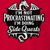 Rerun Island Men's Not Procrastinating Long Sleeve Graphic Cotton Pullover Sweatshirt - 2 of 4