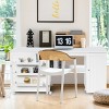 Costway Folding Sewing Table Shelves Storage Cabinet Craft Cart W/Wheels Large - 4 of 4
