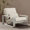 Aluminum Outdoor Club Chair with Rust Resistant Frame and Fabric Cushion, Modern Patio Lounge Chair,Single Outdoor Armrest Chair-Koiai - 3 of 4
