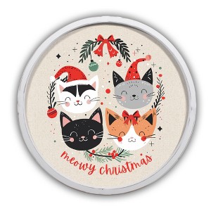 Creative Products Meowy Christmas 20 x 20 Round Framed Print - 1 of 4