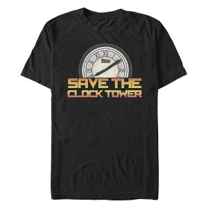 Men's Back to the Future Logo Save The Tower T-Shirt - 1 of 4