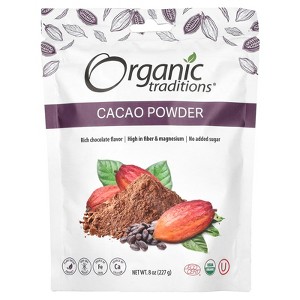 Organic Traditions Cacao Powder, 8 oz (227 g) - 1 of 2