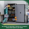 Mlezan Storage Cabinet with Locking Doors, 71" Tall 18" Deep Metal Cabinet with 5 Adjustable Shelves for Pantry, Office,  Home Kitchen Pantry Cabinets - 4 of 4