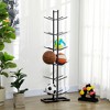 Soozier 12-Ball Sports Rack, Ball Holder Basketball Rack for Garage, Classroom or Gym, Athletic Gear Organizer - 3 of 4