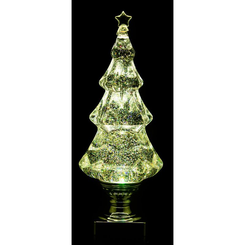 Evergreen Beautiful Christmas LED Liquid Motion Glitter Christmas Tree Table Top Decor - 5 x 5 x 14 Inches Indoor/Outdoor Decoration, 4 of 5