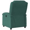 vidaXL Massage Recliner Chair Wingback Reclining Armchair for Elderly Velvet - Dark Green Manual Push Back - 4 of 4