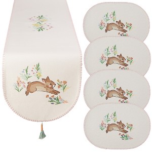 Design Imports Spring Bunny Embellished Table Runner & Placemat Set Of 4 - 1 of 4