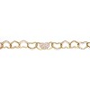 Guili 14K Yellow Gold Plated Heart Charm Link Bracelet with Sparkling Cubic Zirconia Pave Design- Elegant & Trendy Jewelry for Teens - 2 of 3