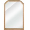 Spassway 24"W*36"H Beige Irregular Rectangle Wall Mirror Modern Wood Frame Wall Mounted Vanity Mirror Decorative for Bedroom Bathroom living room - 4 of 4