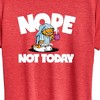 Women's - Garfield - Nope Not Today Short Sleeve Graphic T-Shirt - 2 of 4
