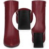 Perphy Women's Pointed Toe Zippered Block Heels Ankle Boots - 3 of 4