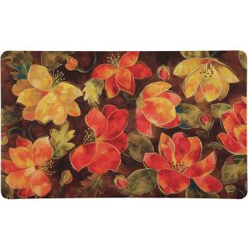 J&V TEXTILES 18" X 30" Cushioned Kitchen Floor Standing Mat (Spring Blooms)
