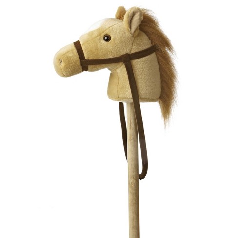 Aurora Beige Giddy Up Pony 37in Stick Horse