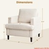 Accent Chair, Modern Living Room Chairs With Breathable Linen Fabric, Soft & Upholstered Arm Chair, Sofa Chair With Solid Wood Legs, Accent Chairs - 3 of 4